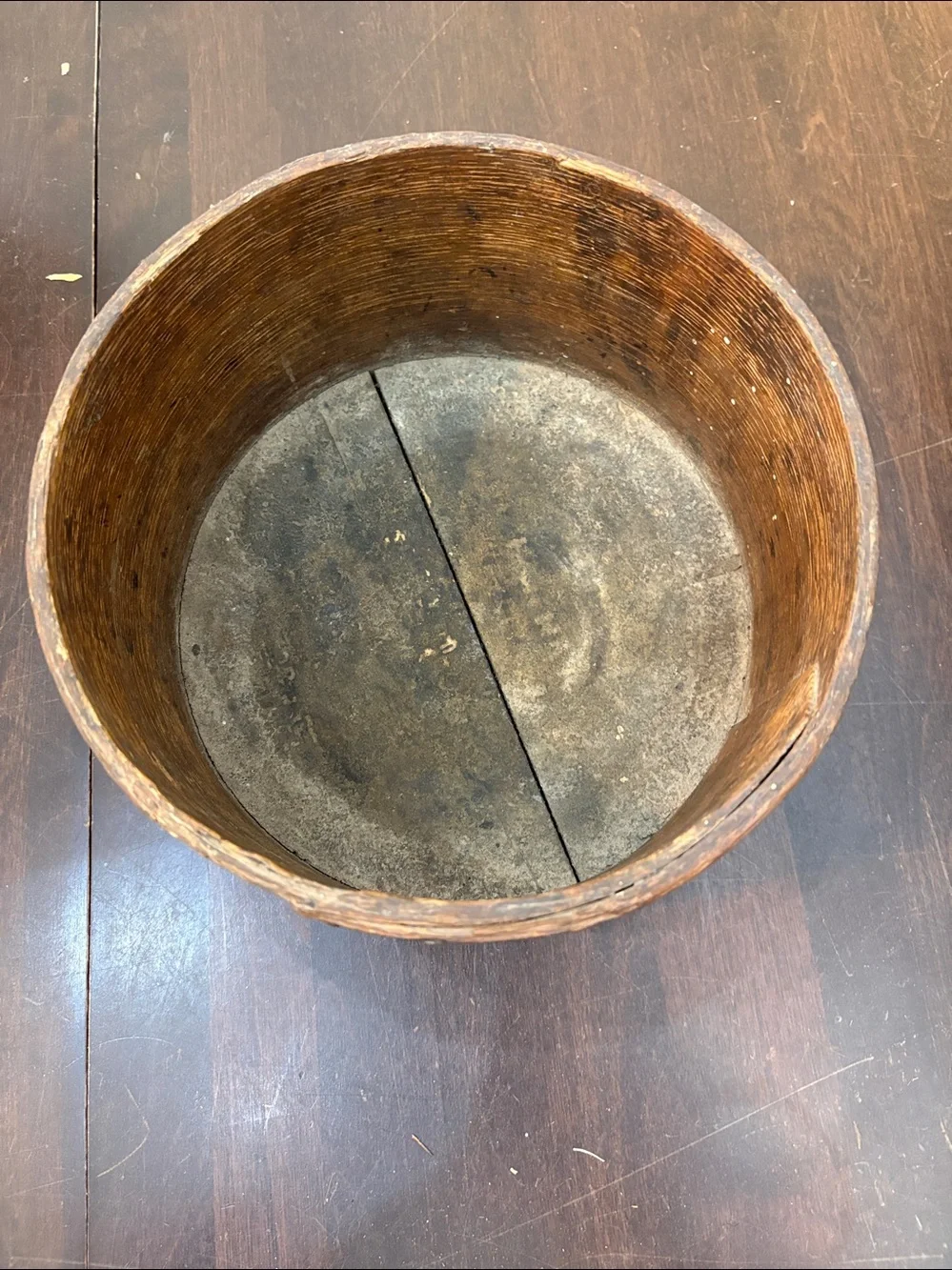 Antique Primitive Bentwood Dry Grain Measure - 9” Vintage Wooden Pantry Box